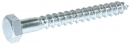 Wkręt z łbem 6-kątnym DIN 571 ZN 12x140mm / kg