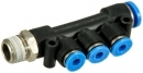 Rozdzielacz wielosegmentowy Gz 1/4", 4x 6mm